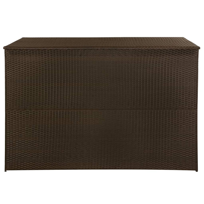 vidaXL Garden Storage Box Brown 150x100x100 cm Poly Rattan