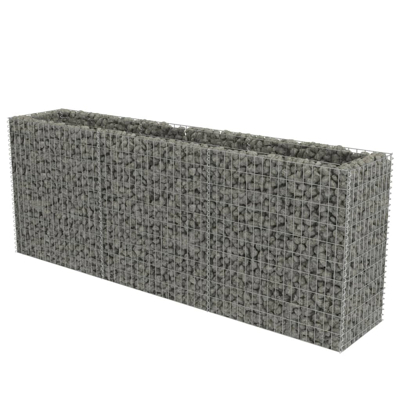 vidaXL Gabion Raised Bed Galvanised Steel 270x50x100 cm