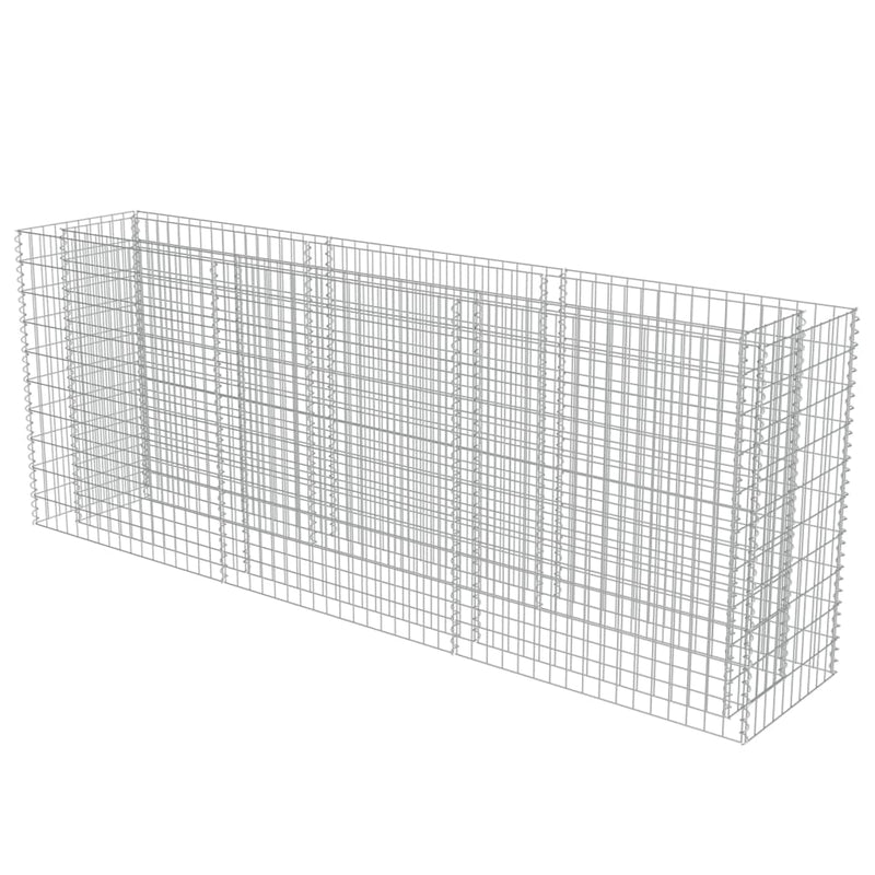 vidaXL Gabion Raised Bed Galvanised Steel 270x50x100 cm