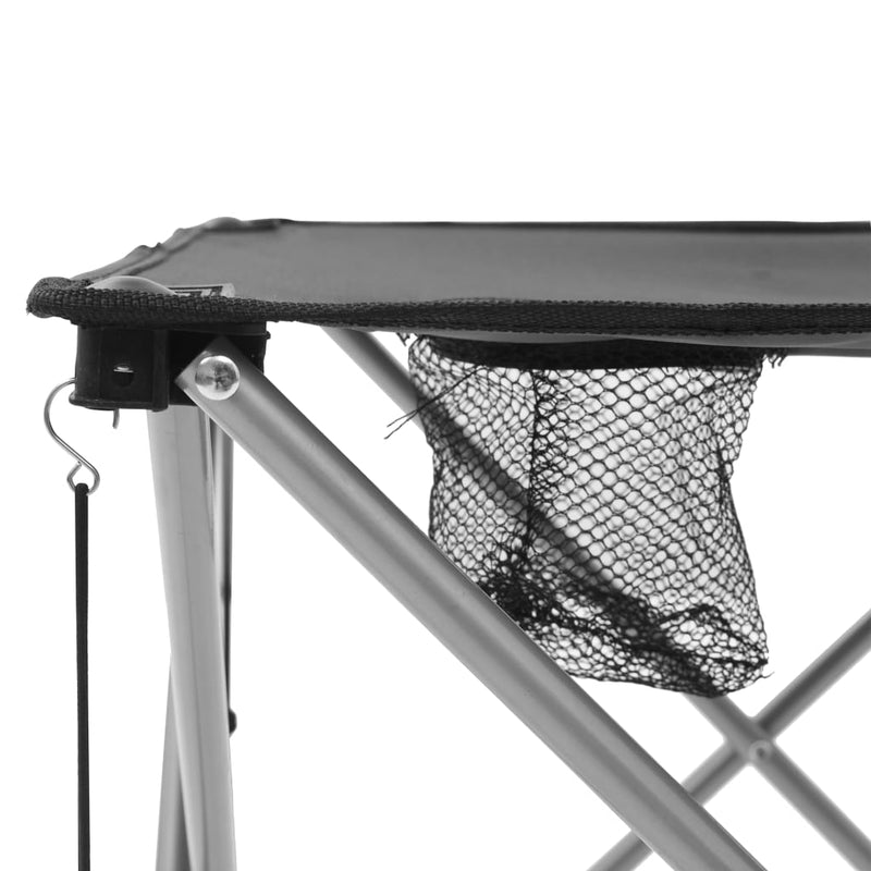 vidaXL Camping Table and Chair Set 3 Pieces Grey
