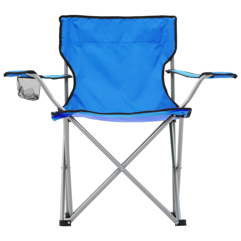 vidaXL Camping Table and Chair Set 3 Pieces Blue