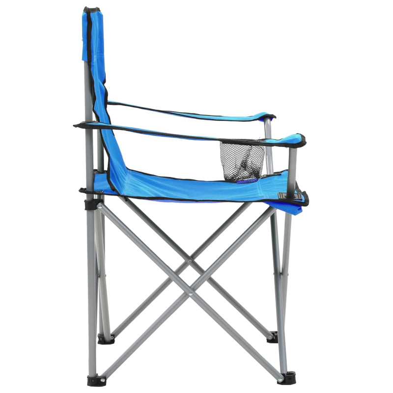 vidaXL Camping Table and Chair Set 3 Pieces Blue