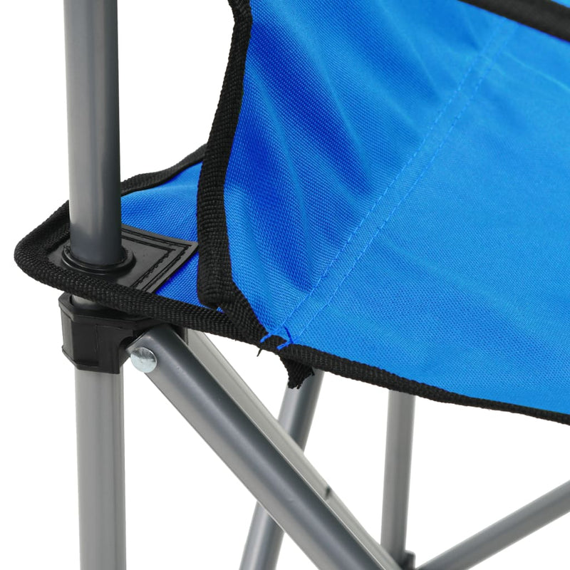 vidaXL Camping Table and Chair Set 3 Pieces Blue