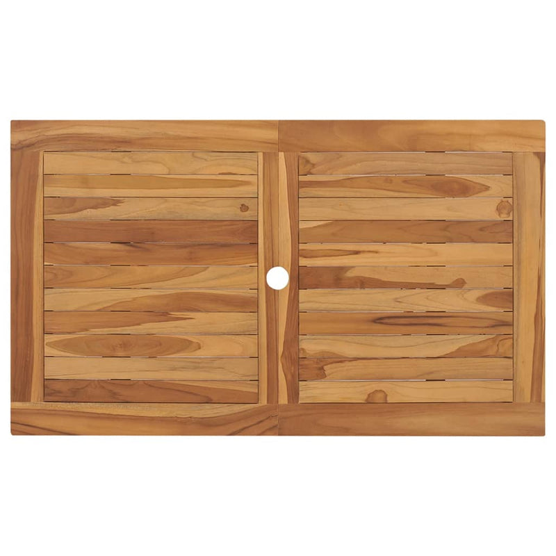 Folding Garden Table 120x70x75 cm Solid Teak Wood
