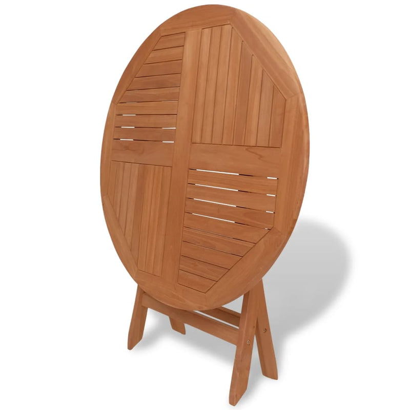 vidaXL Folding Garden Table 85x76 cm Solid Teak Wood