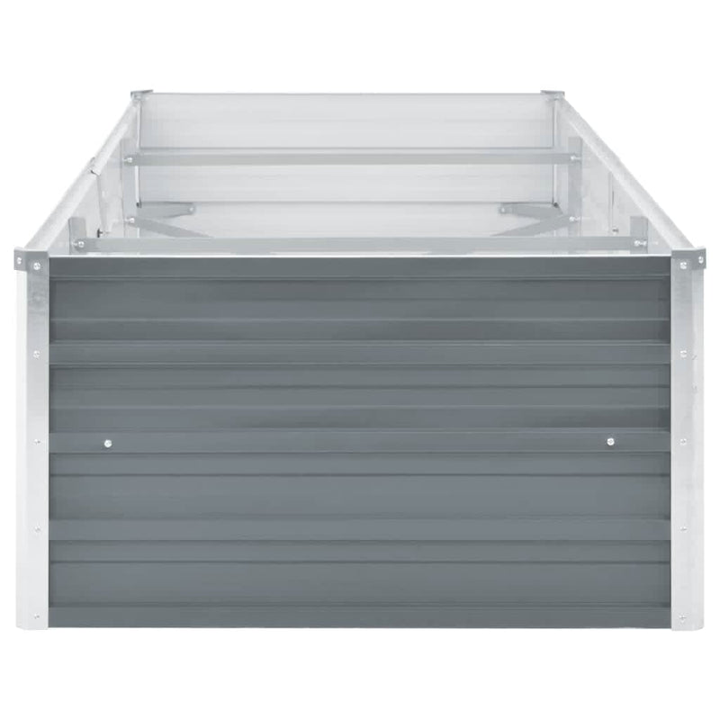 vidaXL Garden Raised Bed Galvanised Steel 240x80x45 cm Grey