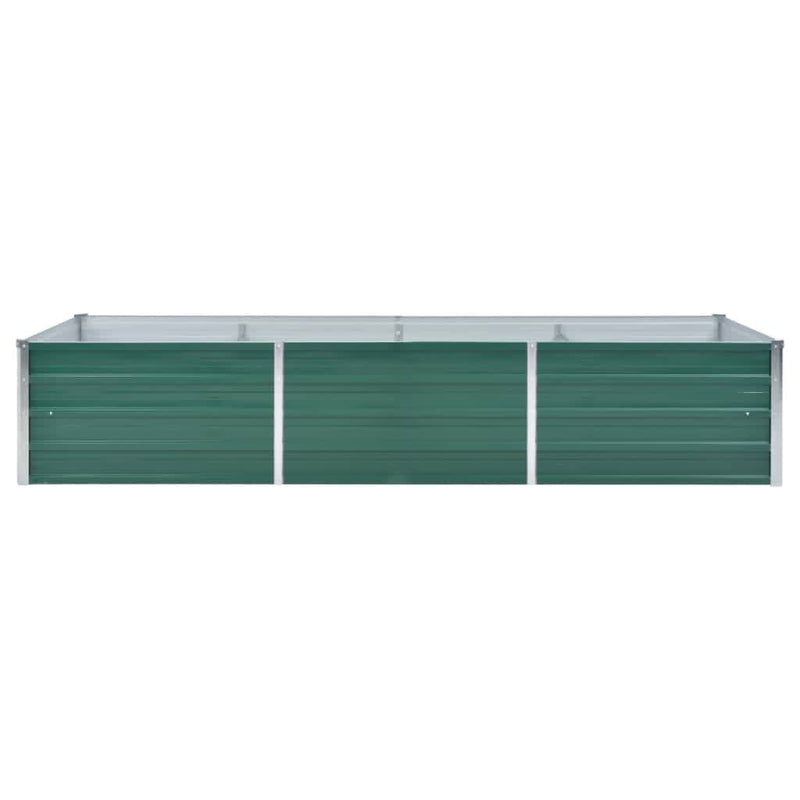 vidaXL Garden Raised Bed Galvanised Steel 240x80x45 cm Green