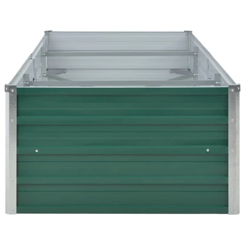 vidaXL Garden Raised Bed Galvanised Steel 240x80x45 cm Green