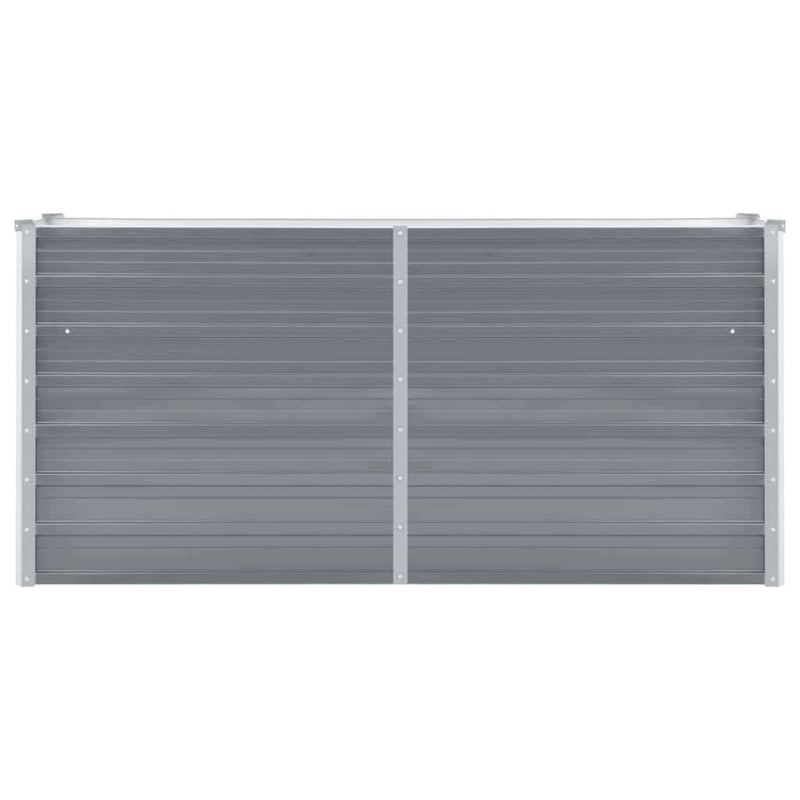 vidaXL Garden Raised Bed Galvanised Steel 160x40x77 cm Grey