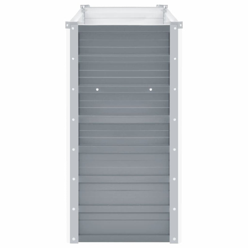 vidaXL Garden Raised Bed Galvanised Steel 160x40x77 cm Grey
