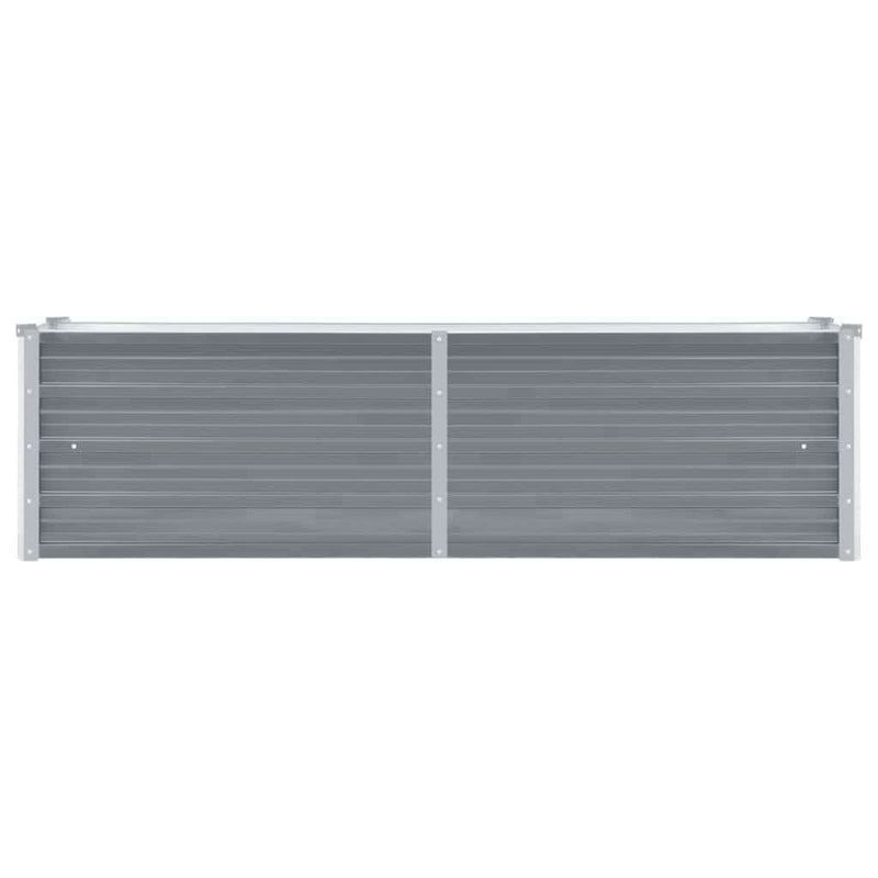 Garden Raised Bed Galvanised Steel 160x40x45 cm Grey