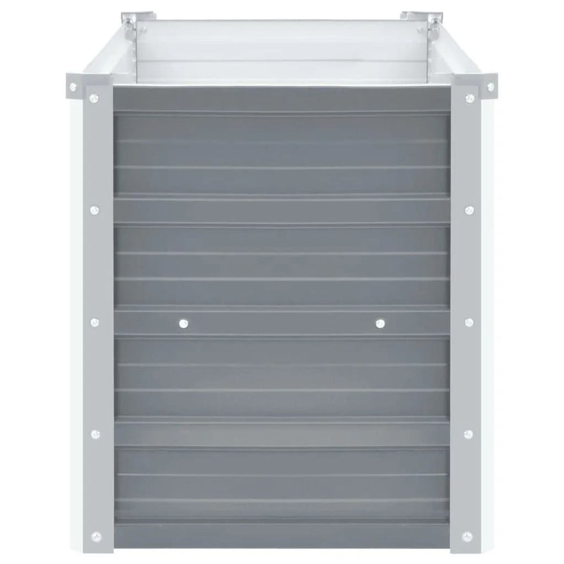 Garden Raised Bed Galvanised Steel 160x40x45 cm Grey