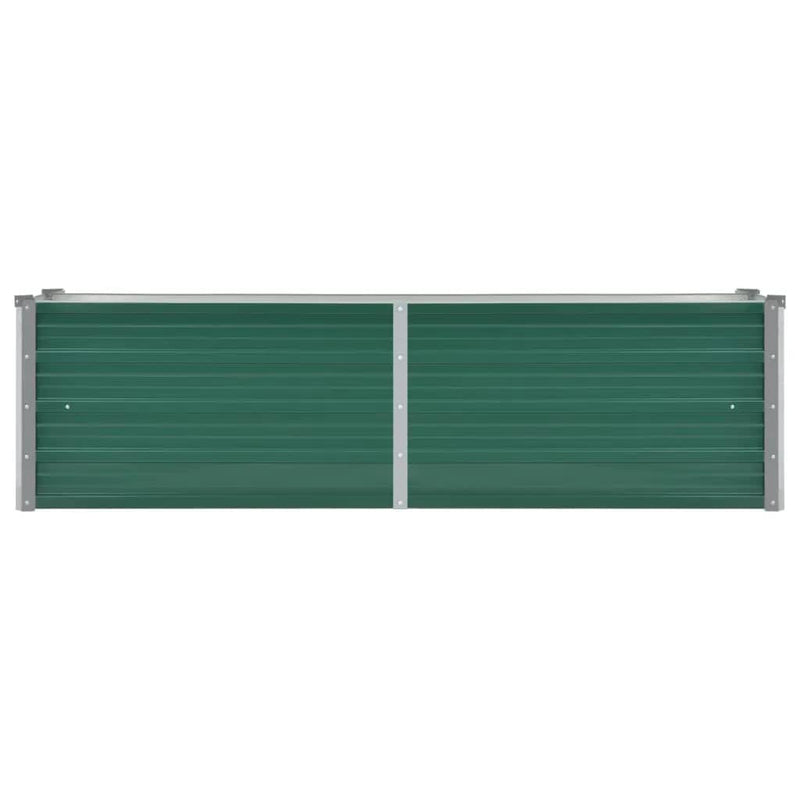 vidaXL Garden Raised Bed Galvanised Steel 160x40x45 cm Green