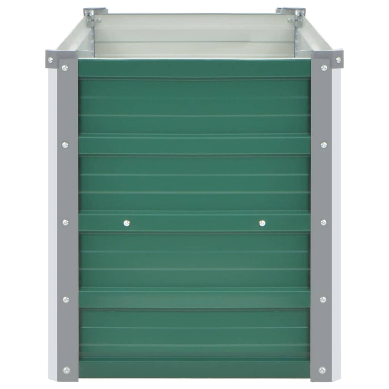 vidaXL Garden Raised Bed Galvanised Steel 160x40x45 cm Green