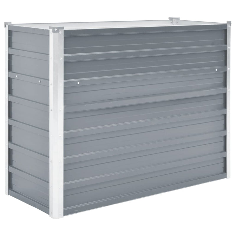 vidaXL Garden Raised Bed Galvanised Steel 100x40x77 cm Grey