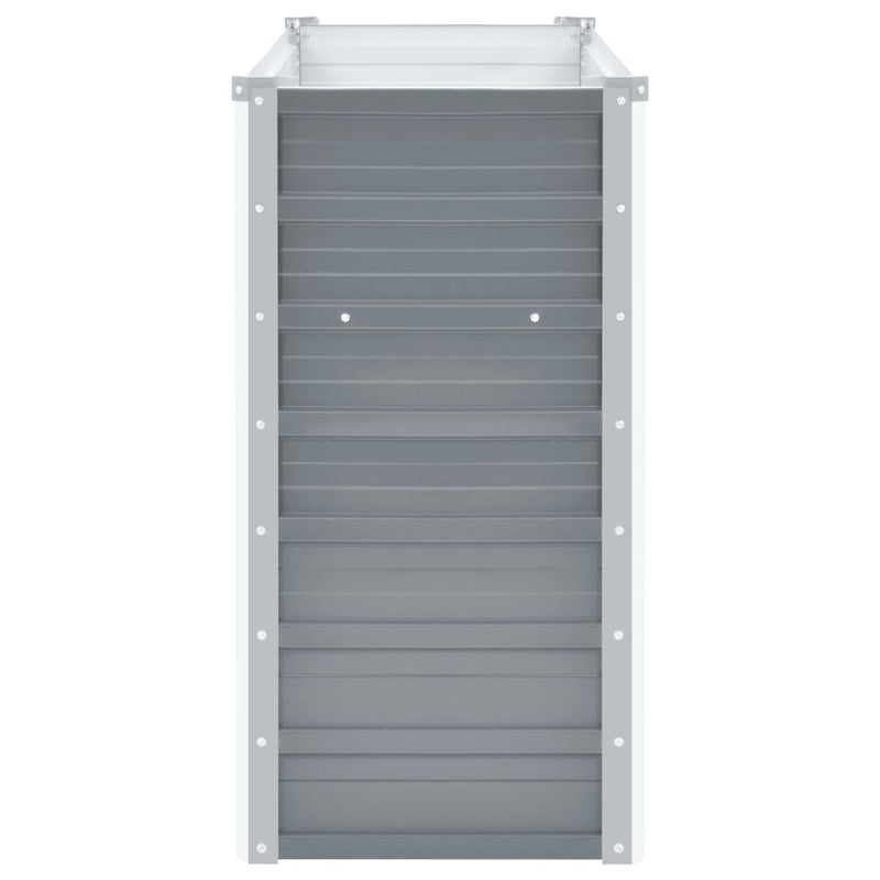 vidaXL Garden Raised Bed Galvanised Steel 100x40x77 cm Grey