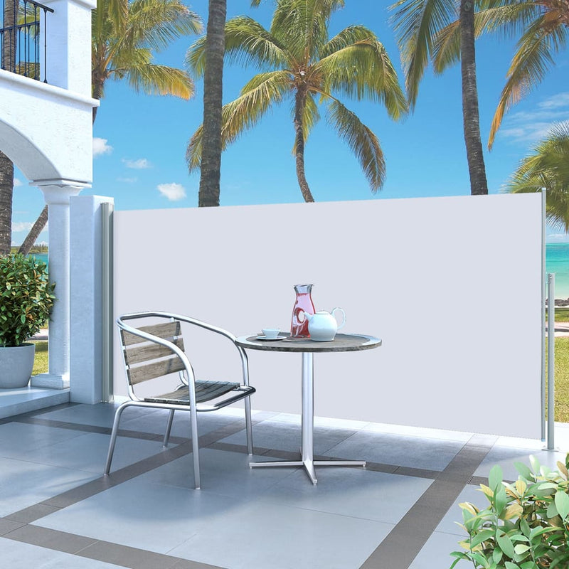 vidaXL Retractable Side Awning 140 x 300 cm Cream