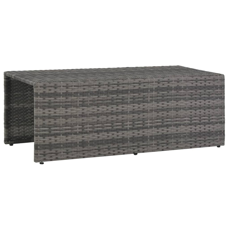 vidaXL 6 Piece Garden Lounge Set with Cushions Poly Rattan Grey
