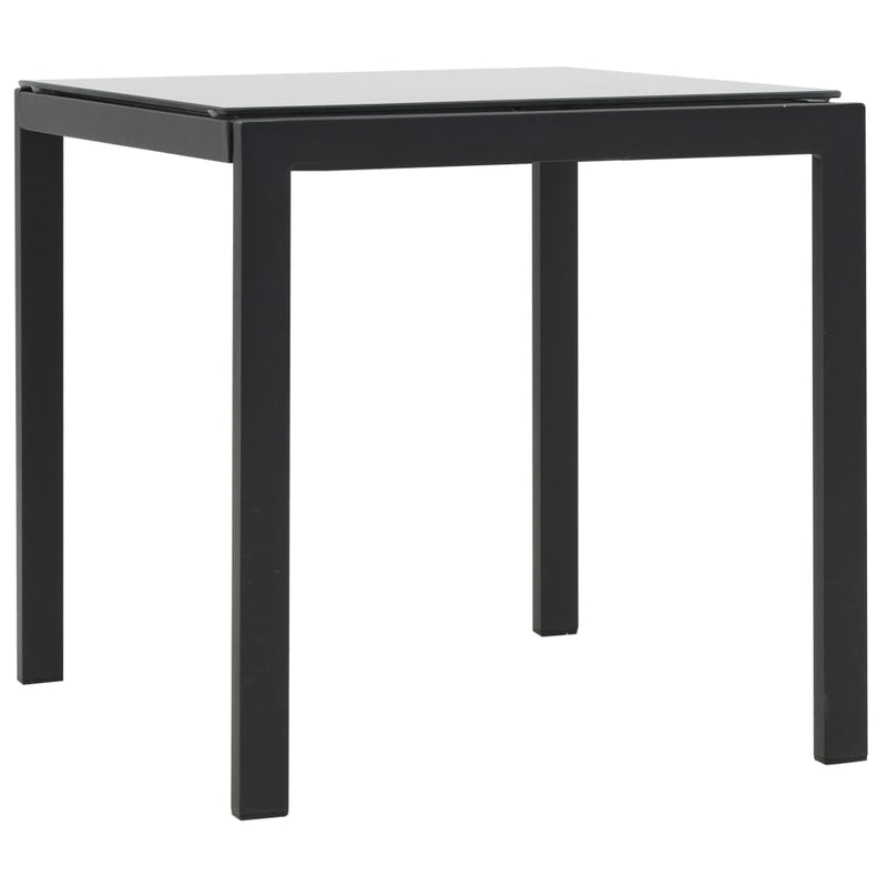 vidaXL Sun Loungers 2 pcs with Table Poly Rattan and Textilene Black