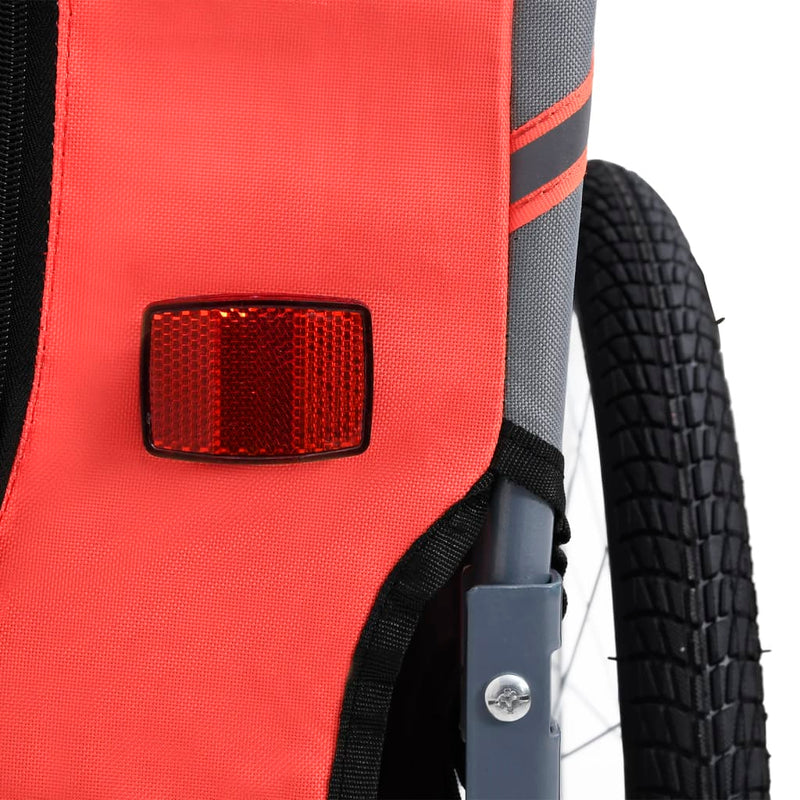 vidaXL Pet Bike Trailer Red and Black
