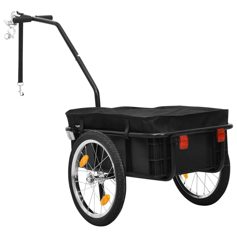 vidaXL Bike Trailer/Hand Wagon 155x60x83 cm Steel Black