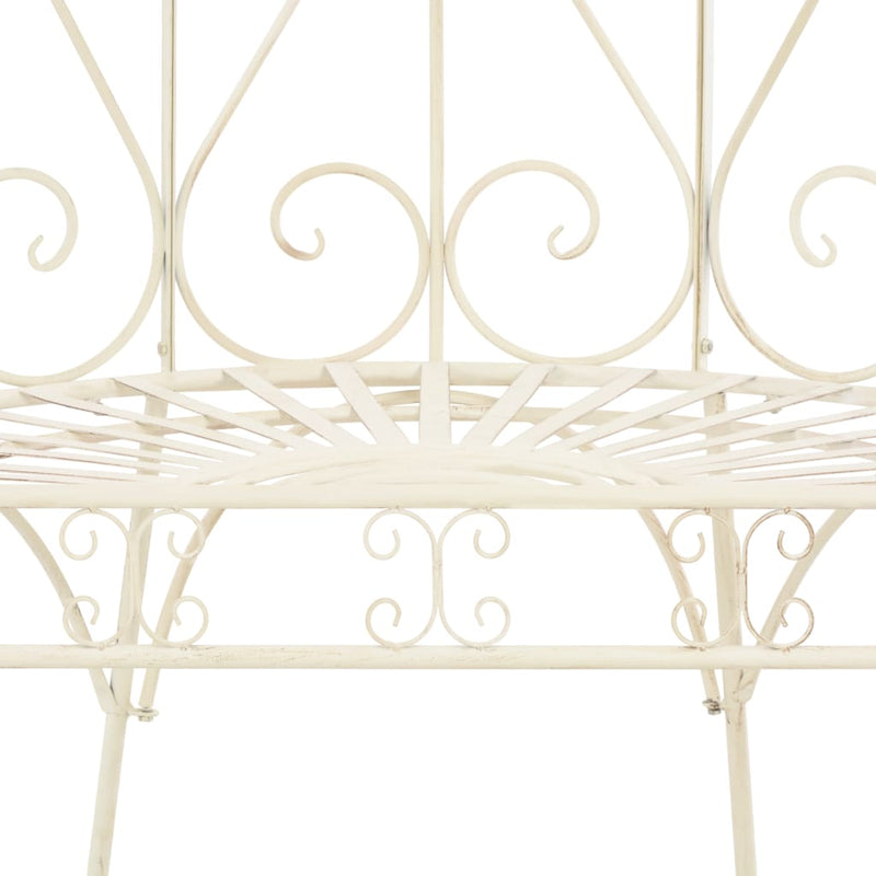 vidaXL Garden Bench 95 cm Iron Antique White