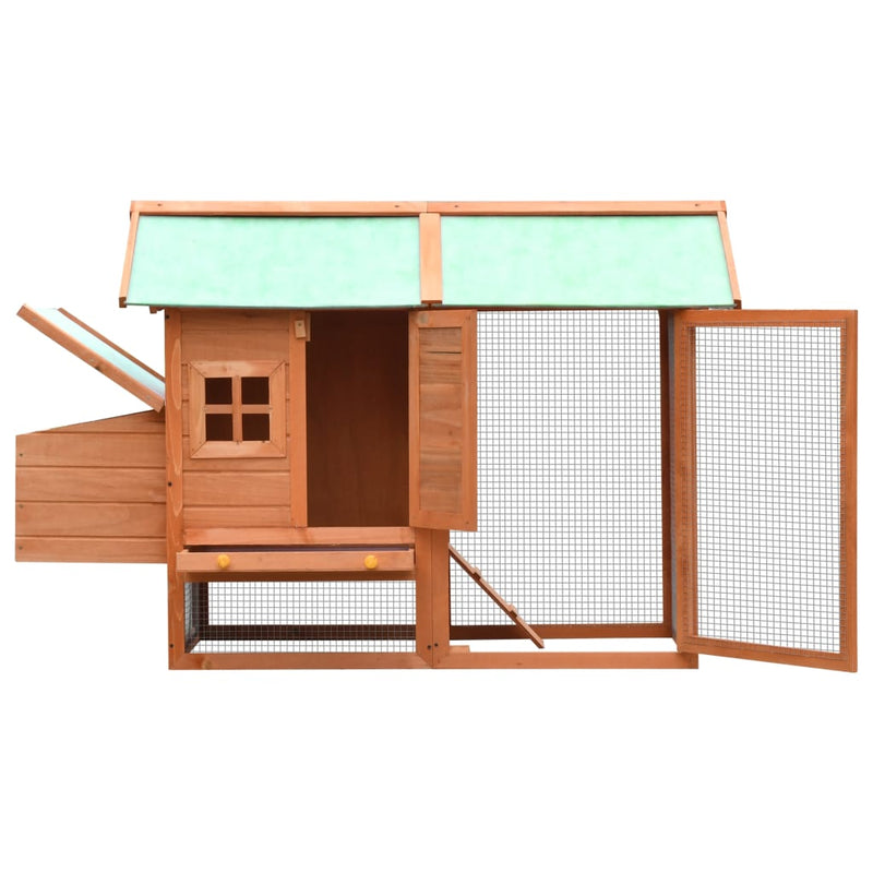 vidaXL Chicken Cage Solid Pine & Fir Wood 170x81x110 cm