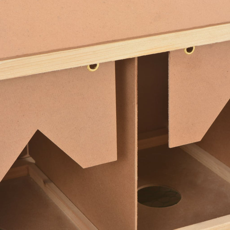 Chicken Laying Nest 3 Compartments 72x33x38 cm Solid Pine Wood