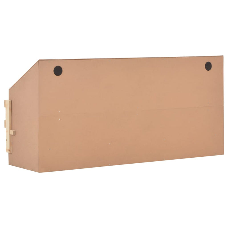 vidaXL Chicken Laying Nest 5 Compartments 117x33x54 cm Solid Pine Wood