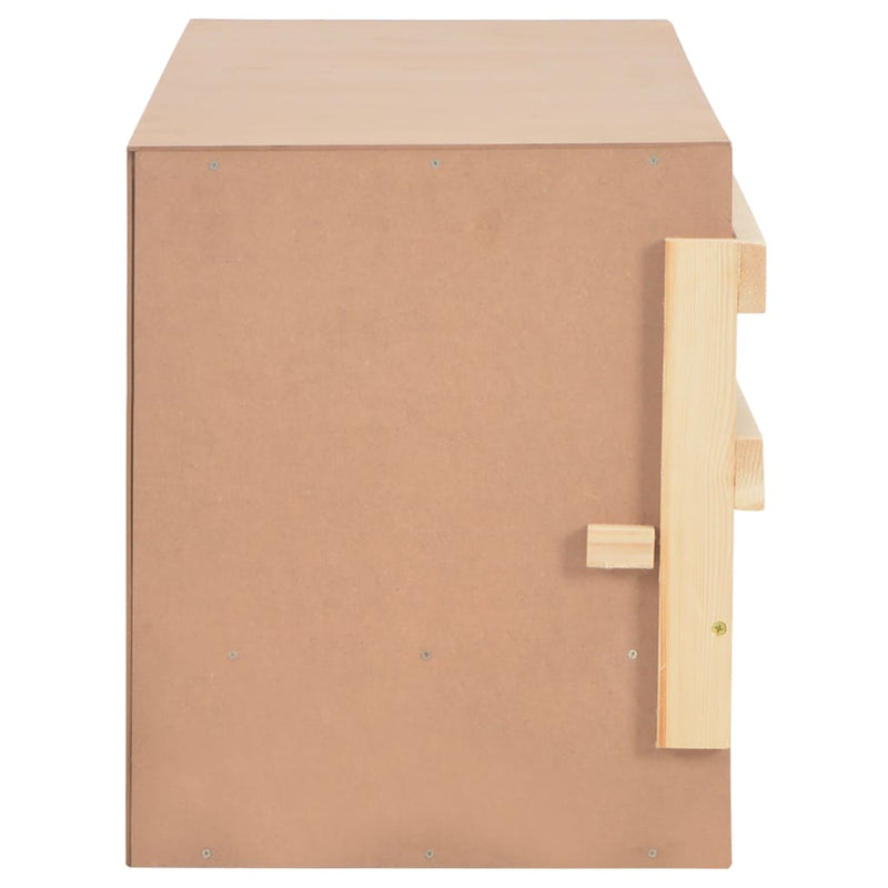vidaXL Chicken Laying Nest 5 Compartments 117x33x38 cm Solid Pine Wood