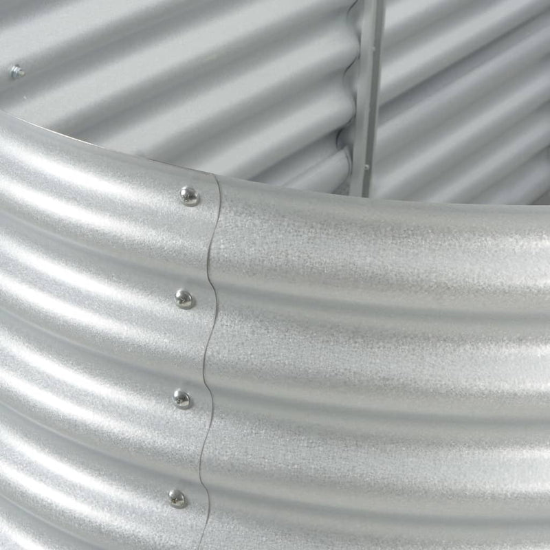 vidaXL Garden Raised Bed 240x80x81 cm Galvanised Steel Silver