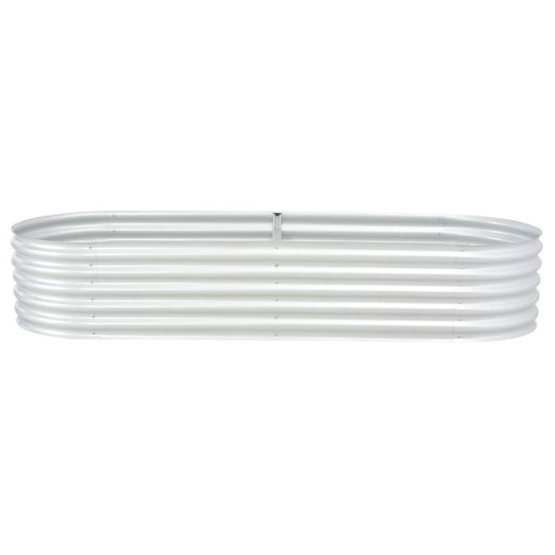 vidaXL Garden Raised Bed 240x80x44 cm Galvanised Steel Silver