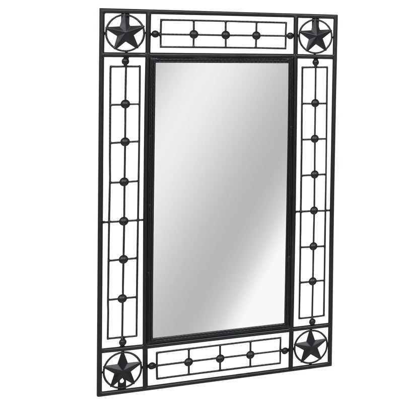 vidaXL Garden Wall Mirror Rectangular 50x80 cm Black