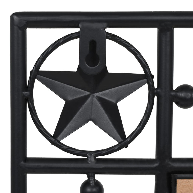 vidaXL Garden Wall Mirror Rectangular 50x80 cm Black
