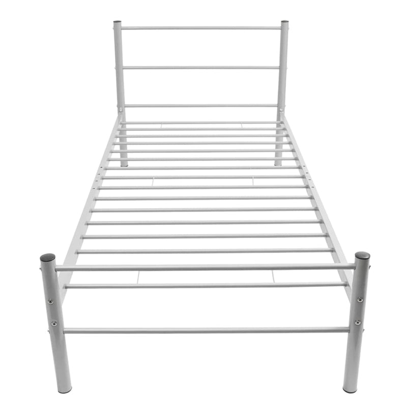 vidaXL Bed Frame without Mattress Grey Metal King Single Size