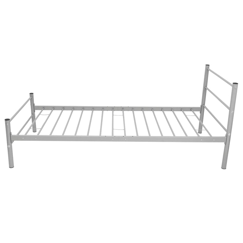 vidaXL Bed Frame without Mattress Grey Metal King Single Size