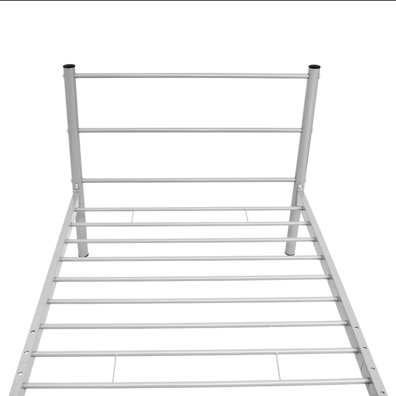 vidaXL Bed Frame without Mattress Grey Metal King Single Size