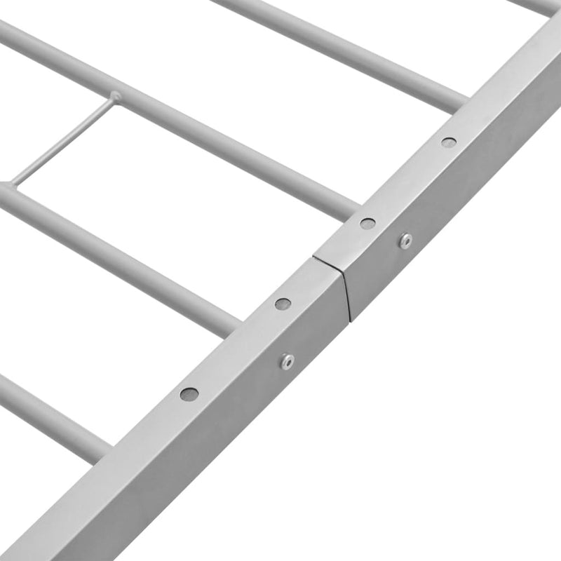 vidaXL Bed Frame without Mattress Grey Metal King Single Size