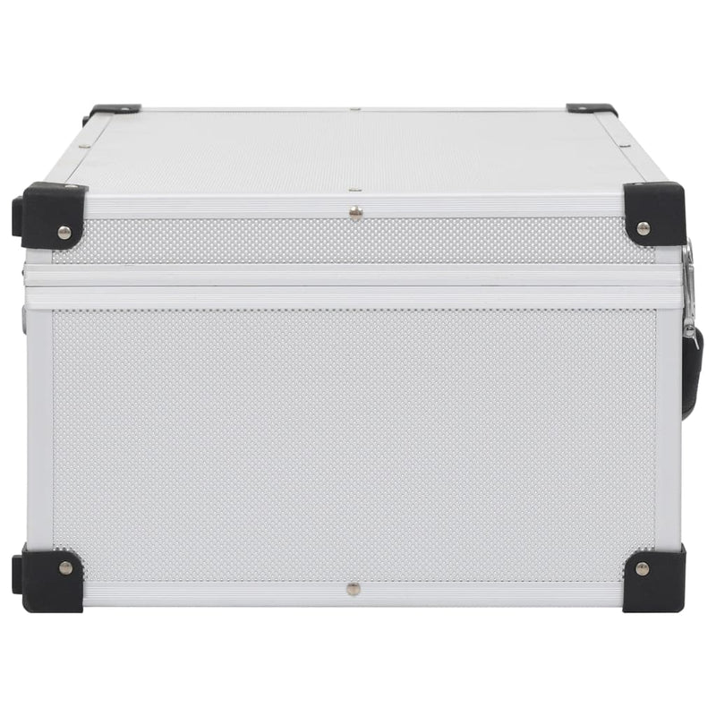 vidaXL CD Case for 60 CDs Aluminium ABS Silver