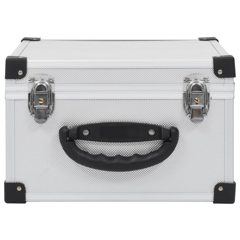 vidaXL CD Case for 40 CDs Aluminium ABS Silver