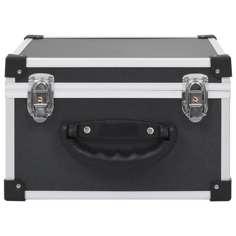 vidaXL CD Case for 40 CDs Aluminium ABS Black