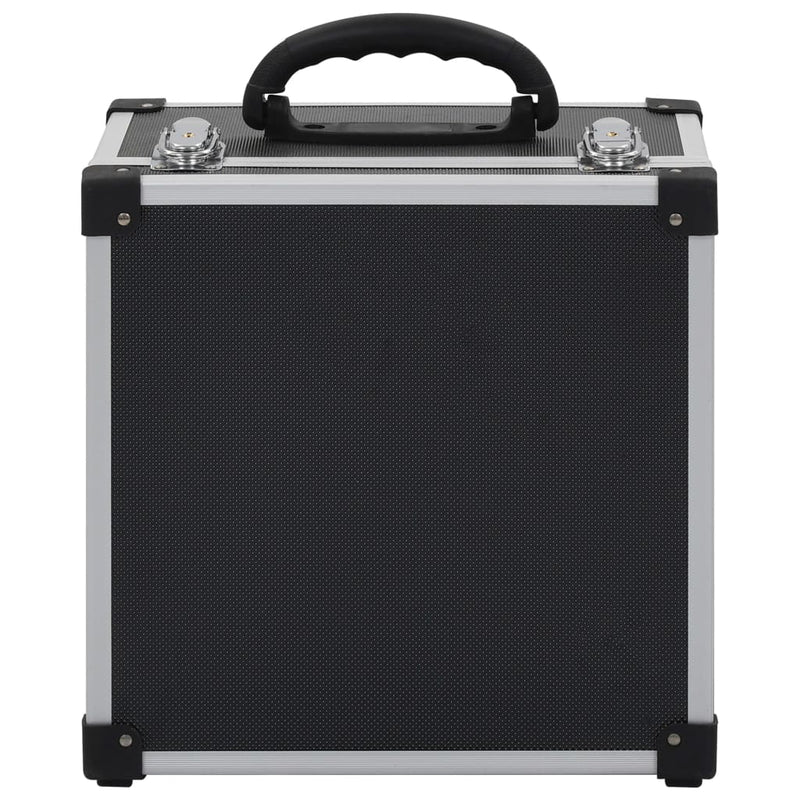 vidaXL CD Case for 40 CDs Aluminium ABS Black