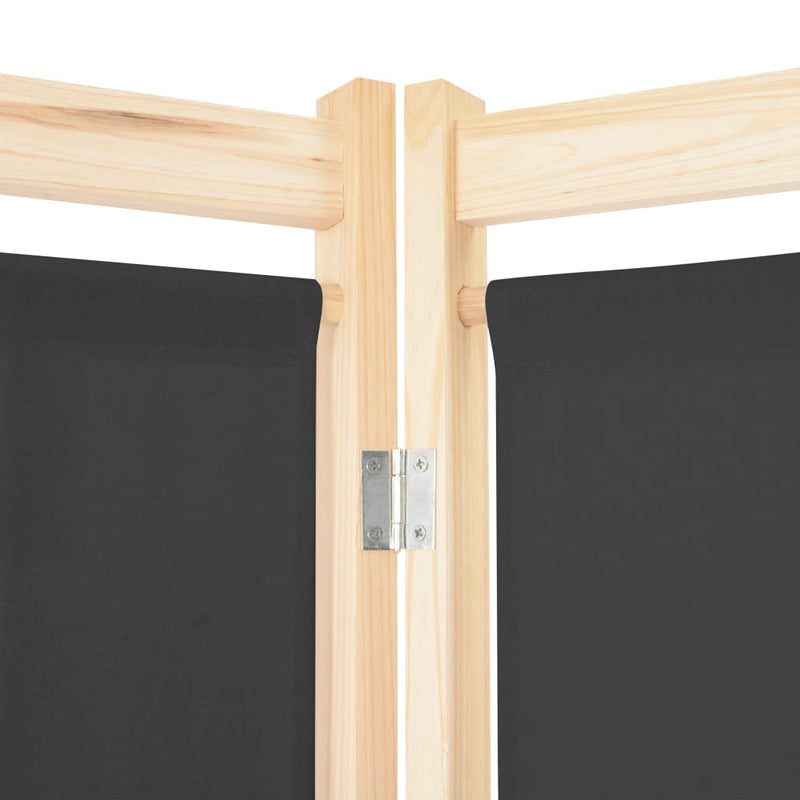 vidaXL 6-Panel Room Divider Grey 240x170x4 cm Fabric