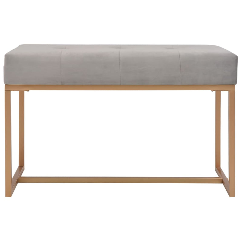 vidaXL Bench 80 cm Grey Velvet