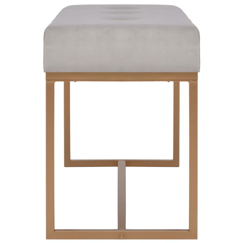 vidaXL Bench 80 cm Grey Velvet