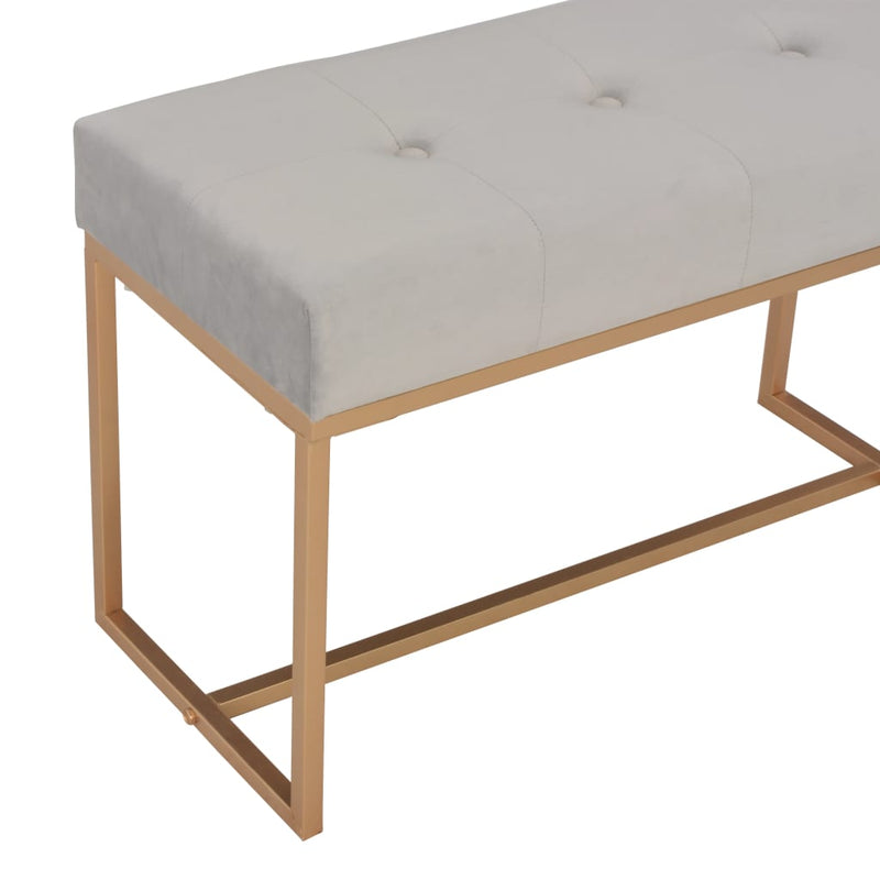 vidaXL Bench 80 cm Grey Velvet