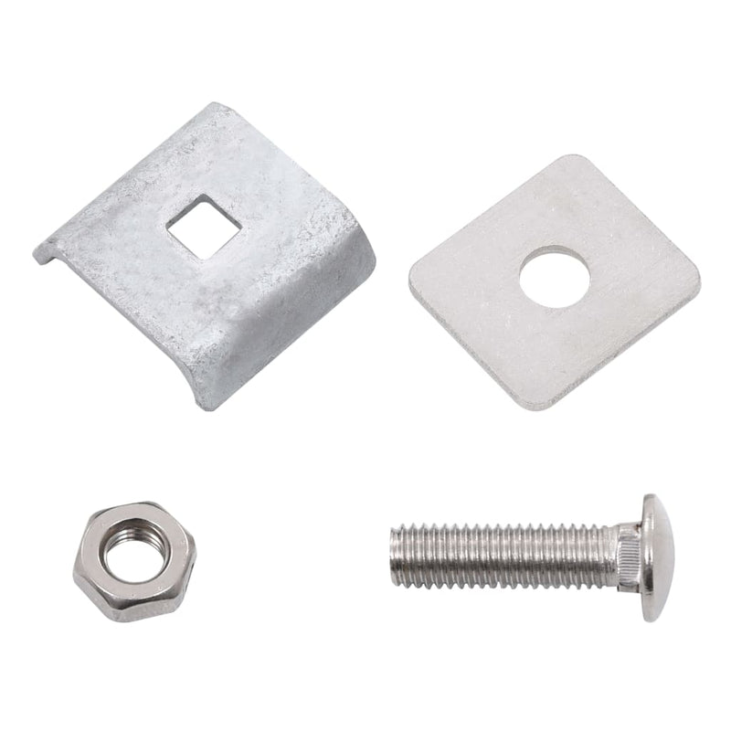 vidaXL Grid Mat Connector 25 Sets Silver