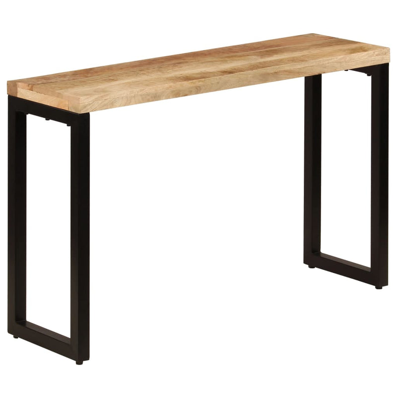 vidaXL Console Table 120x35x76 cm Solid Wood Mango and Steel
