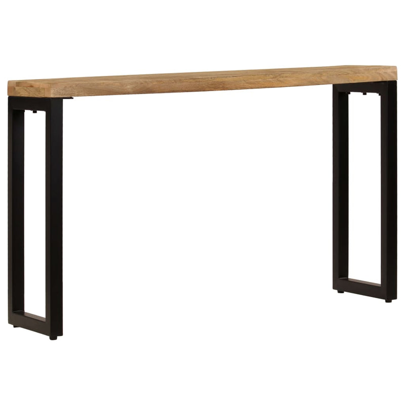 vidaXL Console Table 120x35x76 cm Solid Wood Mango and Steel