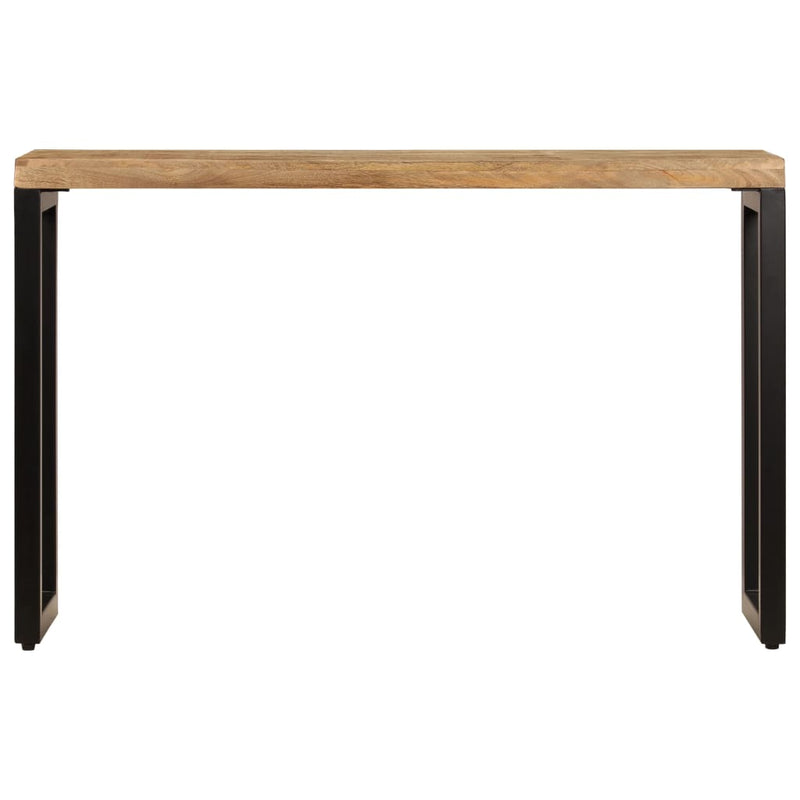 vidaXL Console Table 120x35x76 cm Solid Wood Mango and Steel